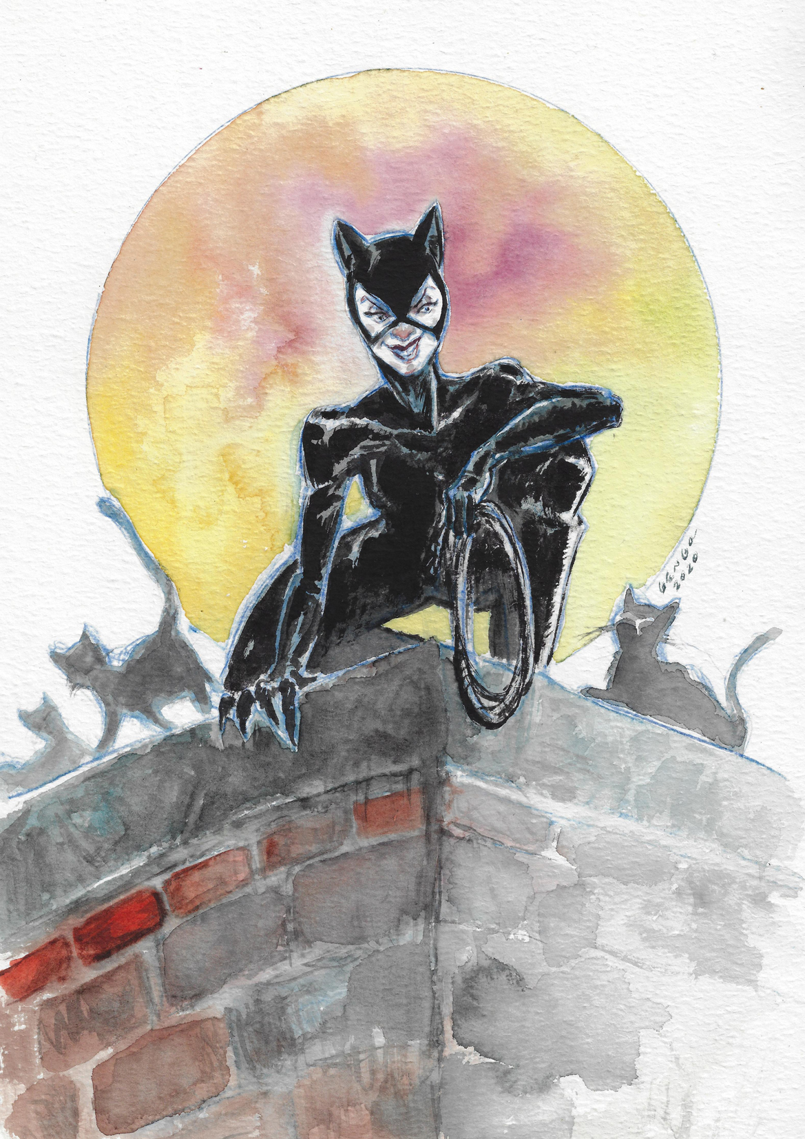 Catwoman A3 watercolors – usd 90