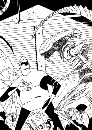 Green lantern vs Alien