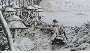 Illustration "Viaje al centro de la tierra"