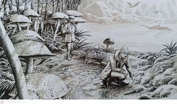 Illustration "Viaje al centro de la tierra"