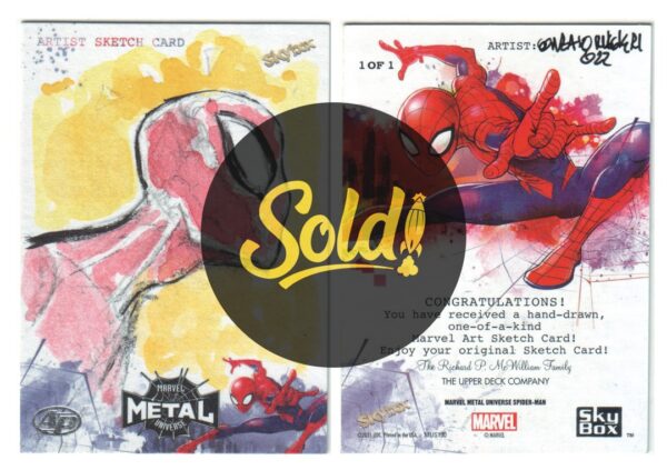 Marvel art sketch card "spiderman"