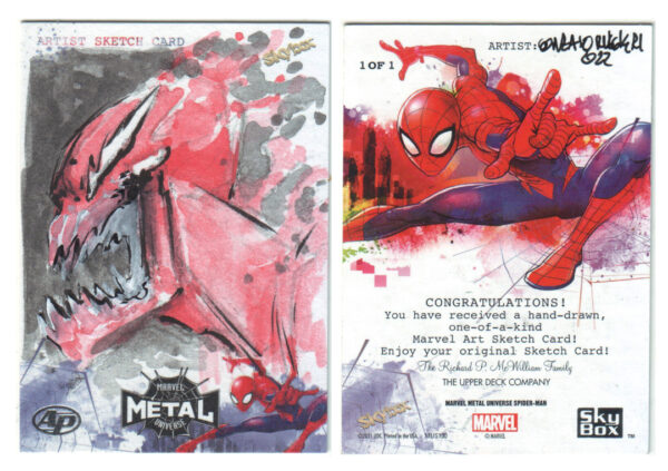 Marvel art sketch card "Carnage"