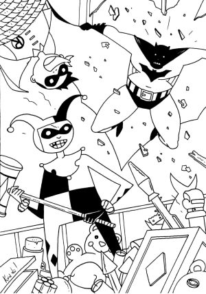 Batman, Harley and robin