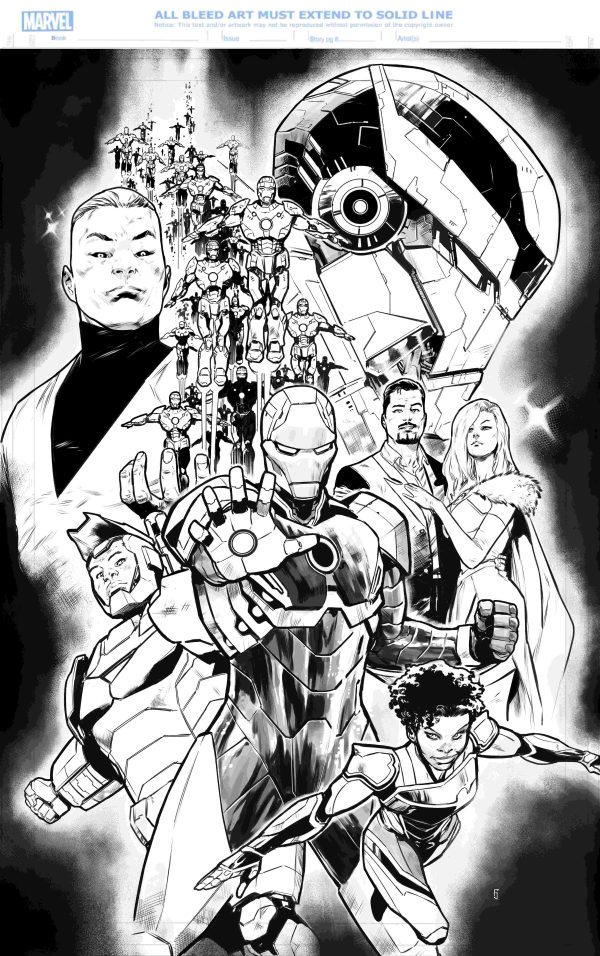 Variant Cover invincible Iron Man 20 A - ARTIST PROOF