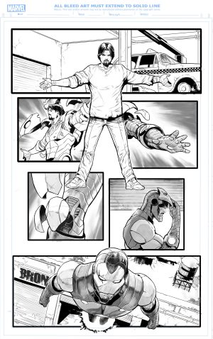 invincible iron man issue 1, page 16 - ARTIST PROOF