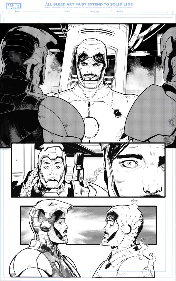invincible iron man issue 3, page 17 - ARTIST PROOF