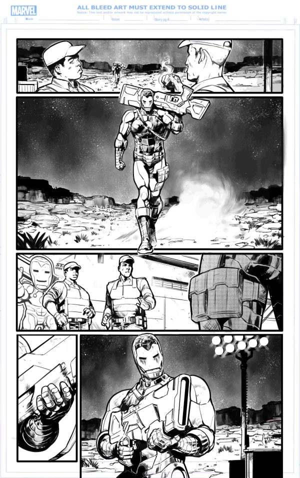 invincible iron man issue 7, page 2 - ARTIST PROOF