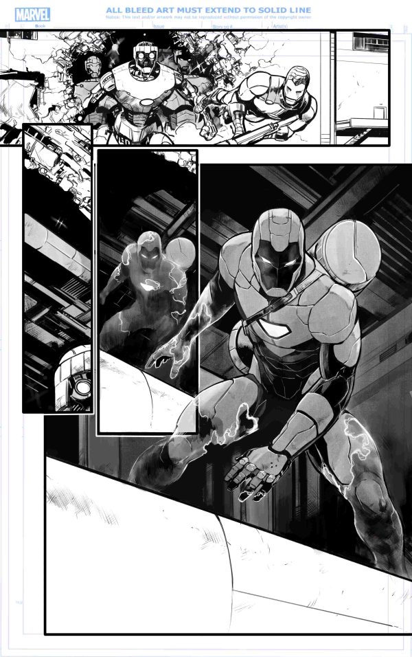 invincible iron man issue 7, page 6 - ARTIST PROOF