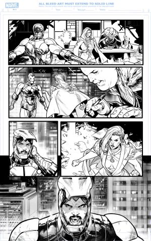 invincible iron man issue 8, page 7 - ARTIST PROOF