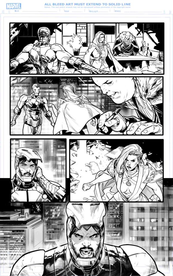 invincible iron man issue 8, page 7 - ARTIST PROOF