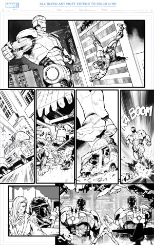 invincible iron man issue 8, page 8 - ARTIST PROOF