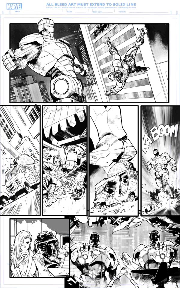 invincible iron man issue 8, page 8 - ARTIST PROOF