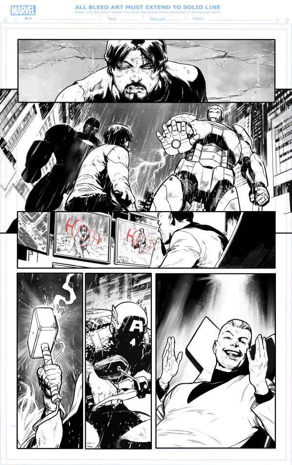 invincible iron man issue 9, page 1 - ARTIST PROOF
