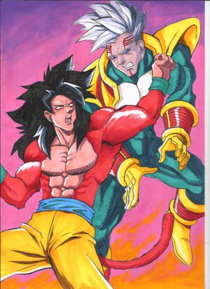 Goku 4 vs Vegeta baby