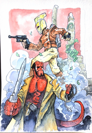 Hellboy y Rocketeer