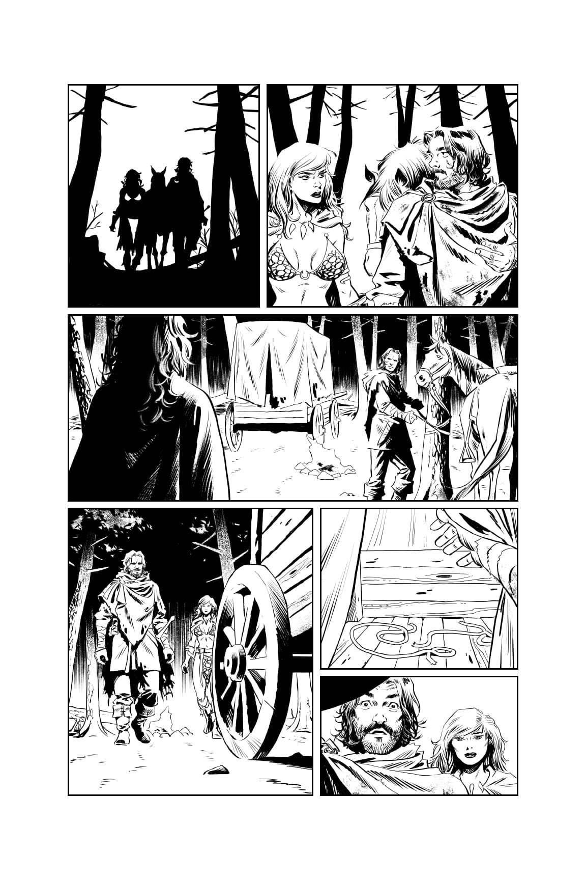 Red Sonja issue 1, page 6 - ARTIST PROOF
