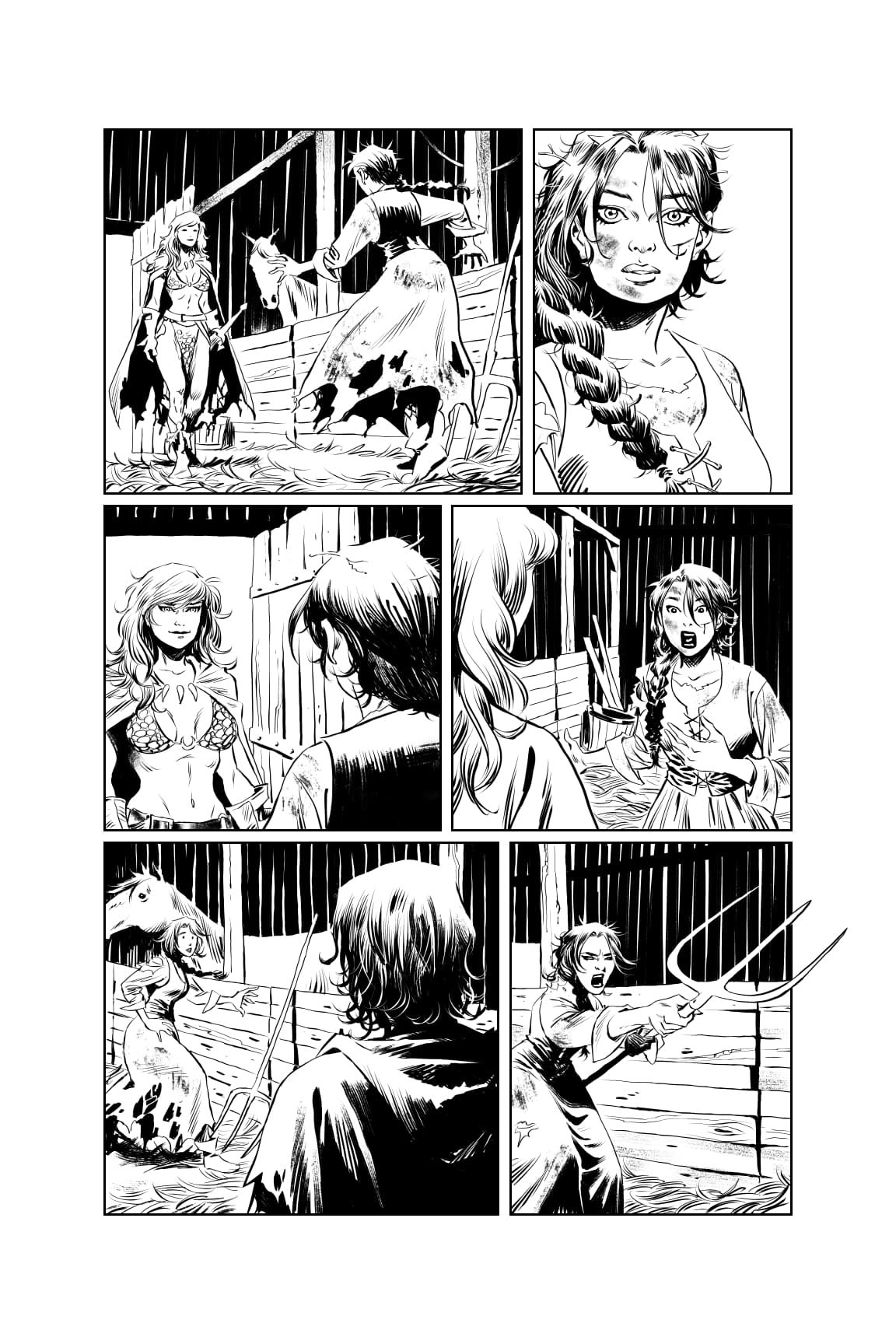 Red Sonja issue 1, page 8 - ARTIST PROOF