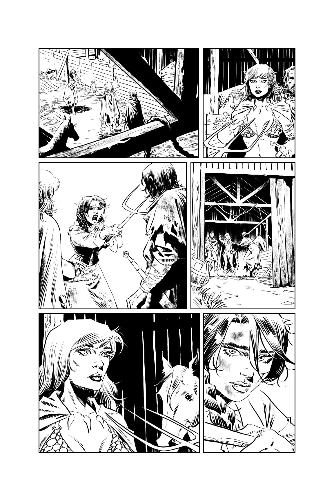 Red Sonja issue 1, page 9 - ARTIST PROOF