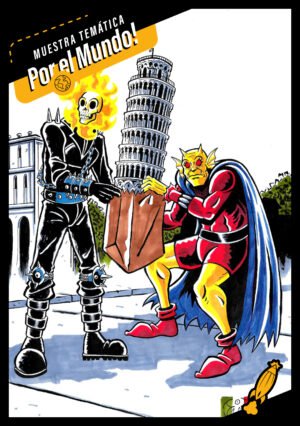 Ghost Rider and Etrigan Pisa tower, Pisa, Italy - OLIVER