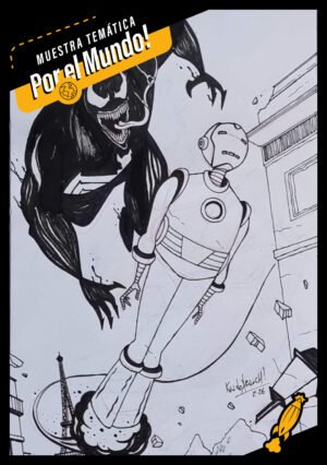 Iron Man and Venom at Eiffel tower, Paris, France - KRUNCH