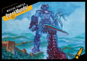 Silversurfer and Galactus in great wall, China - BOBILLO