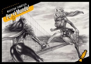Supergirl and Reign San Francisco bridge - United States - ABOY